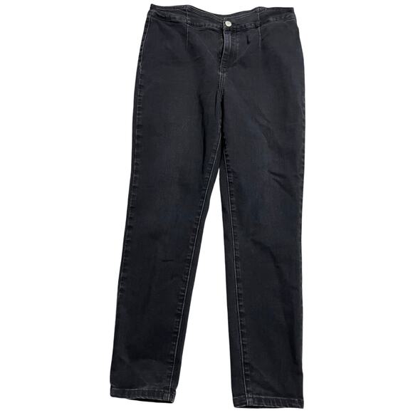 BlankNYC The Great Jones High-Rise Skinny Jeans Womens Sz 31 Faded Black Stretch - Picture 1 of 14